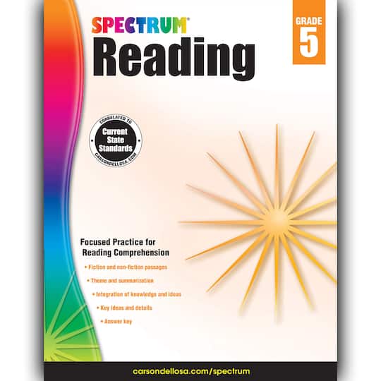 Spectrum&#xAE; Paperback Reading Workbook, Grade 5